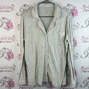 Sioro button down soft long sleeve pocket on front Heather Gray Knitwear